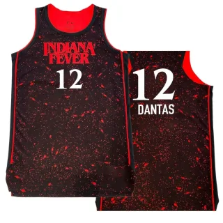Men's Indiana Fever Damiris Dantas Rebel Edition Victory Black 2021 Jersey