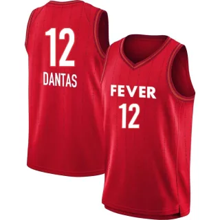 Men's Indiana Fever Damiris Dantas Rebel Edition Victory Red 2023 Jersey