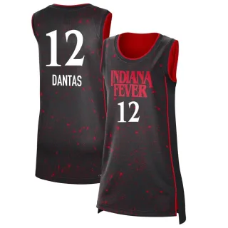 Women's Indiana Fever Damiris Dantas Rebel Edition Victory Black 2021 Jersey